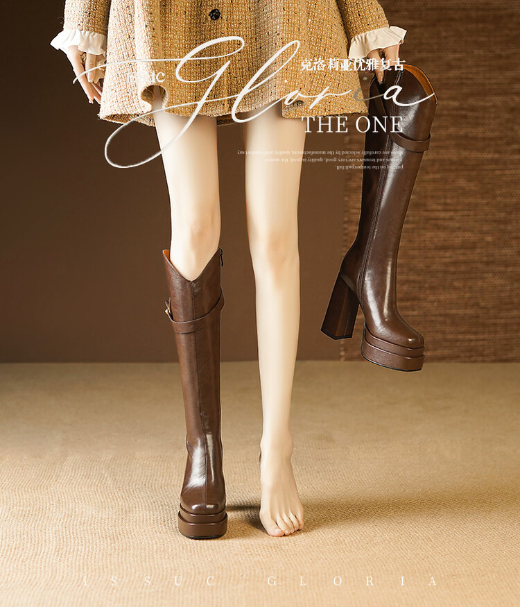 Knee High Boots Women - Stivali alti al ginocchio in morbida