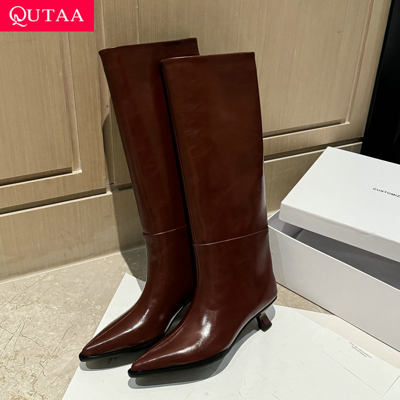 QUTAA Novità di moda Donna Sti - Knee High Boots Women recensione e prezzo